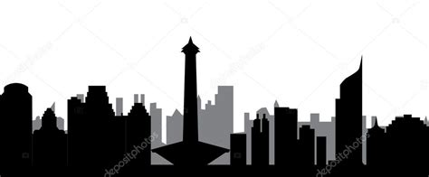 Jakarta skyline Stock Vector Image by ©compuinfoto #9280006