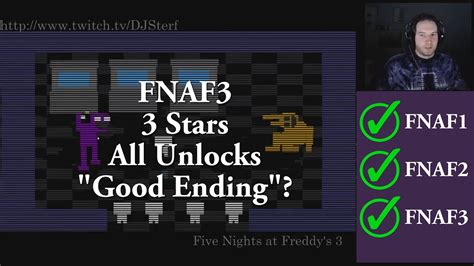 Five Nights at Freddy's 3 (FNAF3) - Good Ending? + 3 Stars (Everything Unlocked) - YouTube