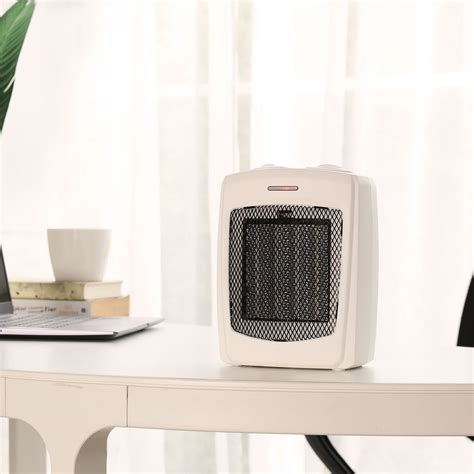 Andily® Ceramic Small Heater with Thermostat for Office Desk - White