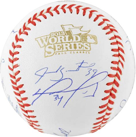 Boston Red Sox 2013 World Series Champions Team Autographed World Series Baseball with 20 ...