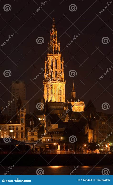 Antwerp cathedral stock image. Image of visitors, heritage - 1146441