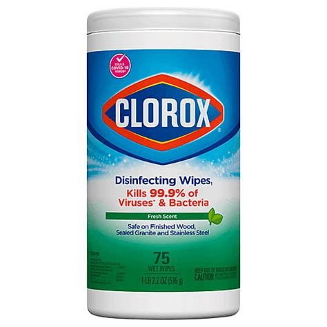 Clorox Disinfecting Wipes, Fresh Scent 75 ea | Cleaning Wipes | Riesbeck