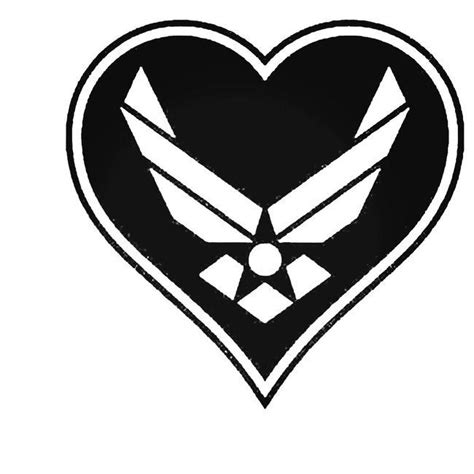 Air Force Heart Decal Sticker – Decalfly