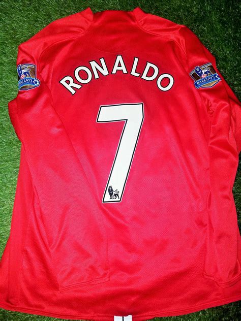 Cristiano Ronaldo Manchester United 2007 2008 Long Sleeve Jersey Shirt ...