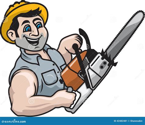 Logger stock vector. Illustration of smiling, hardhat - 42482481