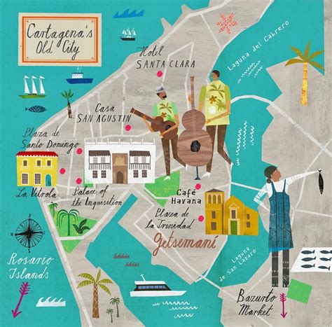 Old City Cartagena Map - Depp My Fav