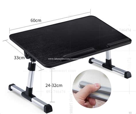 Laptop Desk With Cooling Fan Foldable Notebook Laptop Stand Bed ...