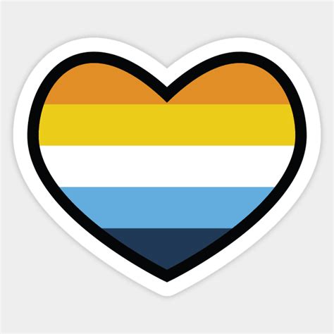 Aroace Flag Heart - Aroace Flag Heart - Sticker | TeePublic