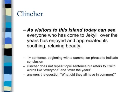 👍 How to write a clincher in an essay. Concluding Sentence: Definition ...