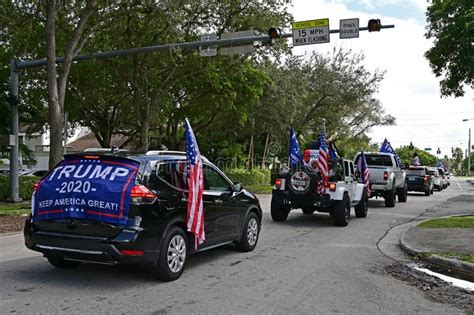 South Miami, Florida - November 1, 2020: Trump Car Parade - Dreamstime