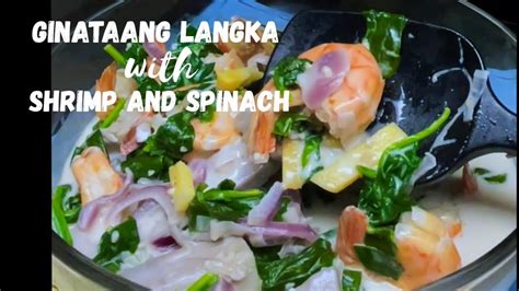 Ginataang Langka with Shrimp and Spinach | Green Jackfruit with Shrimp ...