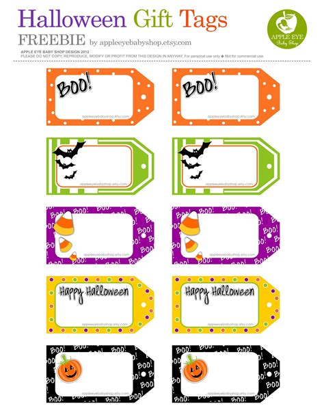 {Free Printable| Halloween Gift Tags} Freebie by http://www.etsy.com ...