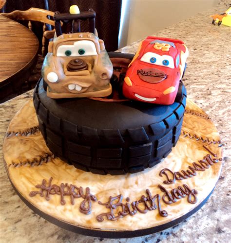 Delectable Cakes: Cars: Mater and Lightning McQueen Birthday Cake