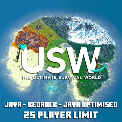 "[JAVA/BEDROCK/OPTIMISED DOWNLOAD] The Ultimate Survival World | 25 Players" by TrixyBlox from ...