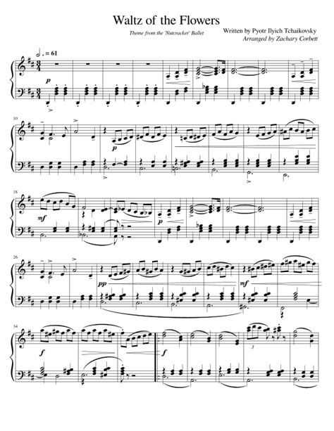 Waltz of the Flowers (arr. Zachary Corbett) Sheet Music | Pyotr Ilyich ...