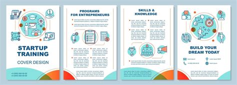 Startup training brochure template layout. Businessman coaching. Flyer ...