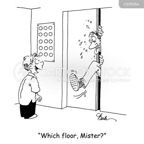 Elevator Doors Cartoons and Comics - funny pictures from CartoonStock