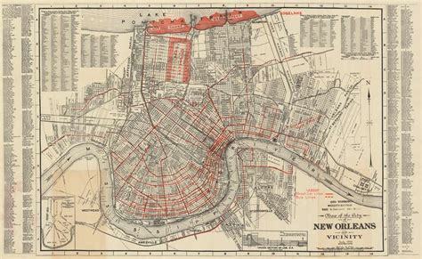 Map of the City of New Orleans and Vicinity. July 1925.: Geographicus ...