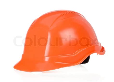 Construction worker helmet on white | Stock Photo | Colourbox