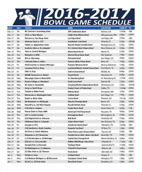 2024 2025 Bowl Game Schedule Pdf - Berty Chandra