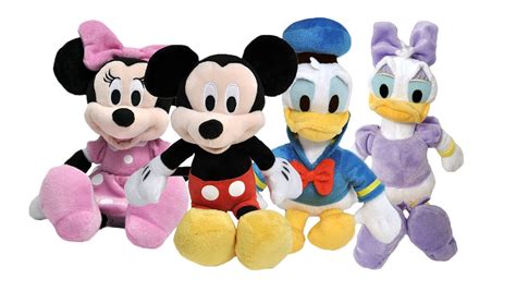 Disney 10" Plush Mickey Minnie Mouse Donald Daisy Duck 4 Pack - Walmart ...