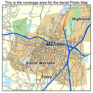 Aerial Photography Map of Meriden, CT Connecticut