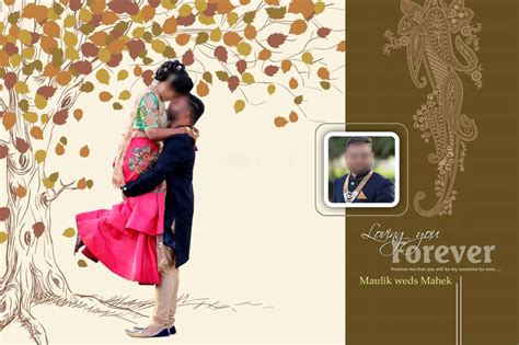 Marriage Album Front Page Design Free Download (2021) - Freepsdking.com