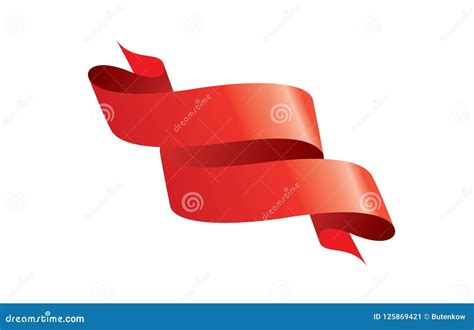 Vector red ribbon stock vector. Illustration of celebration - 125869421