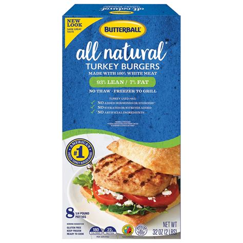 Butterball All Natural White Turkey Burger - Shop Turkey at H-E-B