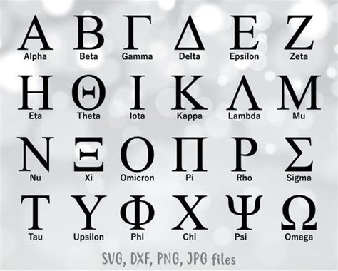 Greek alphabet SVG File Greek letters SVG Cricut Silhouette | Etsy in 2021 | Sorority letters ...