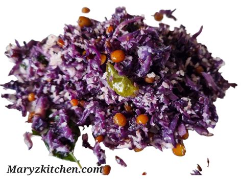 PURPLE CABBAGE SOUTHINDIAN STYLE STIR FRY - Mary's Kitchen