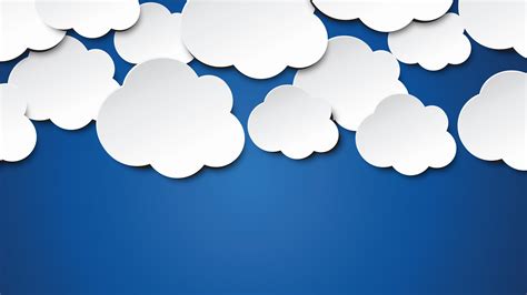 White paper clouds wall decor, clouds, minimalism, digital art HD ...