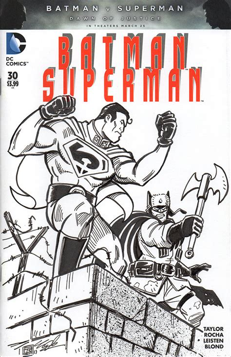 Red Son Superman Batman Sketch Cover by timshinn73 on DeviantArt