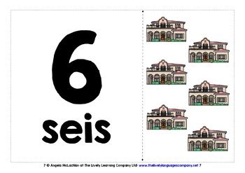 SPANISH NUMBERS 1-20 FLASHCARDS / POSTERS by Lively Learning Classroom