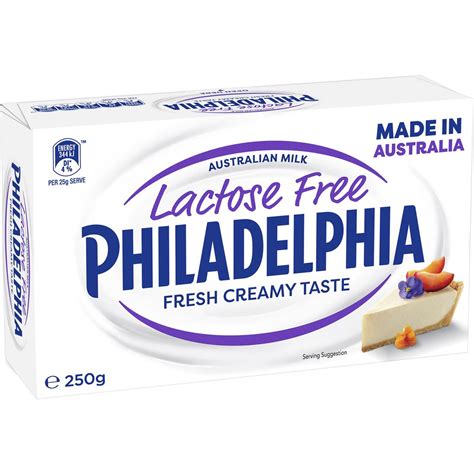 Philadelphia Lactose Free Cream Cheese Block 250g | Woolworths