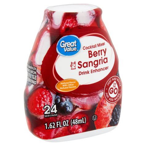 Great Value Cocktail Mixer Berry Sangria Drink Enhancer, 1.62 fl oz - Walmart.com - Walmart.com