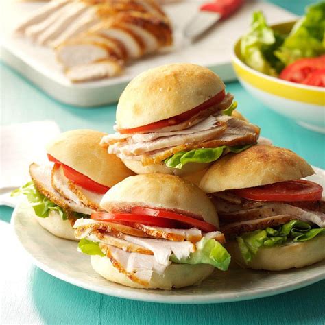 Seasoned Turkey Sandwiches Chicken Burgers, Salmon Burgers, Mini ...