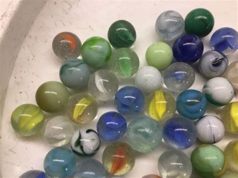 Vintage Large Lot Of Glass Marbles 120 Plus | eBay