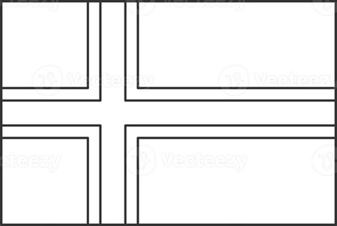 Iceland flag, for color the flag. Draft flag. 33055391 PNG