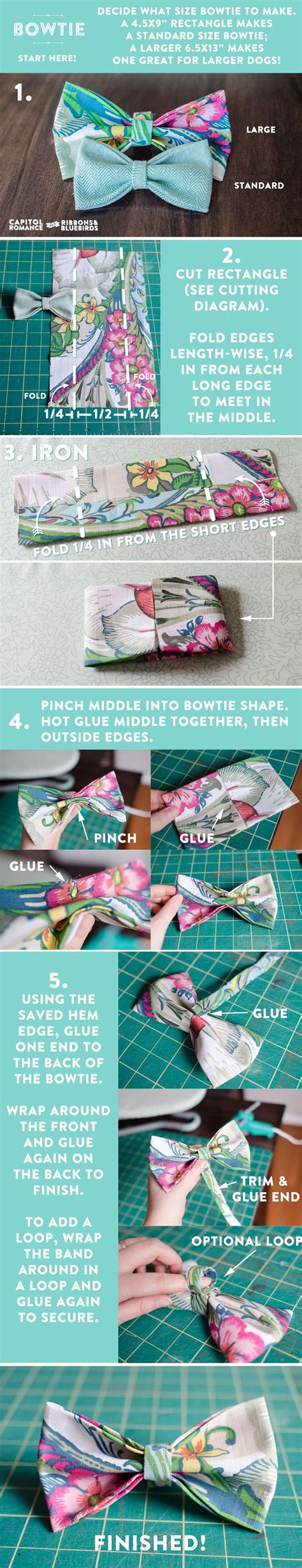 Make your own DIY Bowtie! From Capitol Romance and Ribbons & Bluebirds Sewing Hacks, Diy Sewing ...