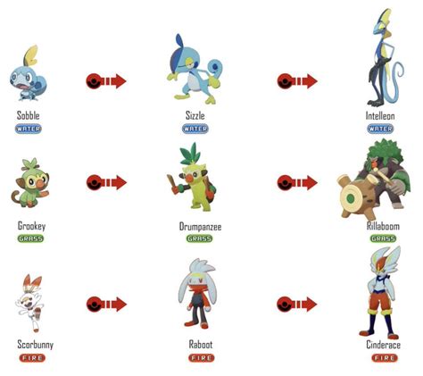 All Starter Pokemon Evolution Lines