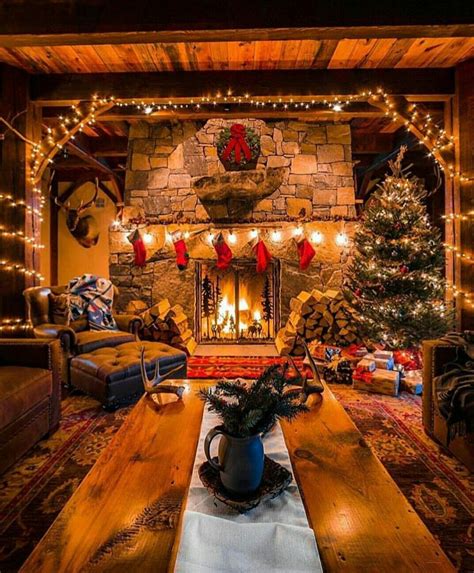 Pin by drew samaha on My home stuff | Cabin christmas, Cozy fireplace