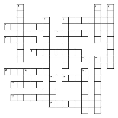 Printable Crossword Puzzle Templates | Crossword puzzle, Crossword, Printable crossword puzzles