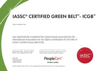 Green Belt Certification | IASSC for Six Sigma Credentialing