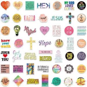 100pcs Jesus Christian Stickers Bible Faith Stickers Cross | Etsy