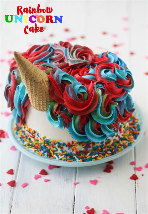 Rainbow Unicorn Cake Recipe - Confessions Of A Cookbook Queen | Recipe | Unicorn cake recipe ...