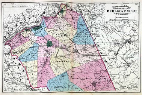 Map of Burlington County North, New Jersey 1872 #nj #map #burlingtoncounty #history #njhistory ...