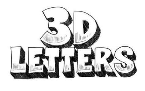 How to Draw 3D Letters