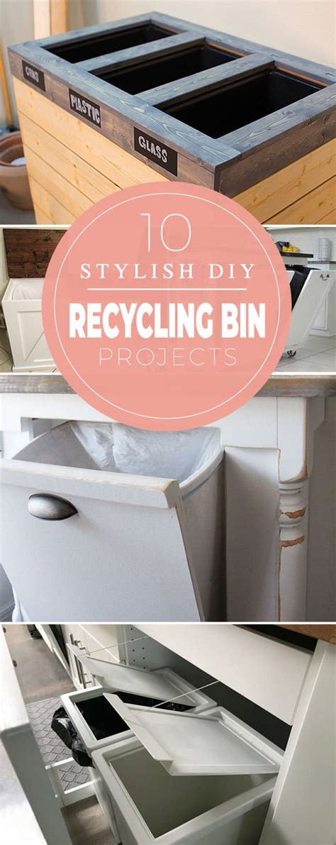 10 Stylish DIY Recycling Bin Projects | Recycling bins, Recycling, Recycling containers