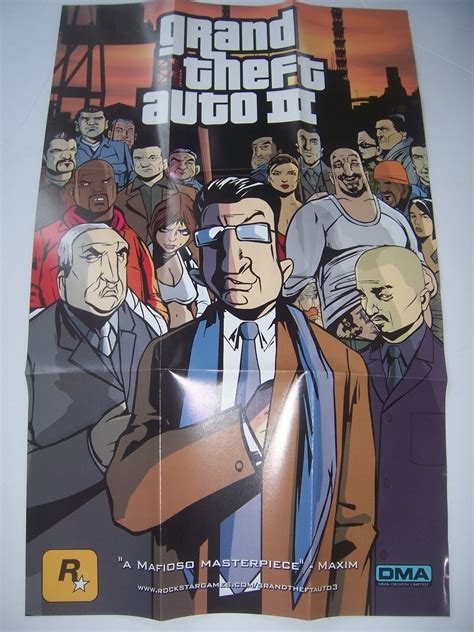 Grand Theft Auto III 3 Double-Sided Poster & Map Official Rockstar Liberty City | eBay